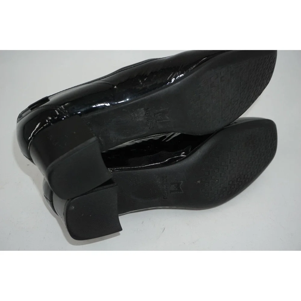 Mephisto Shoes Black‎ Patent Leather Pump Block Heel Studded Women's Size 11